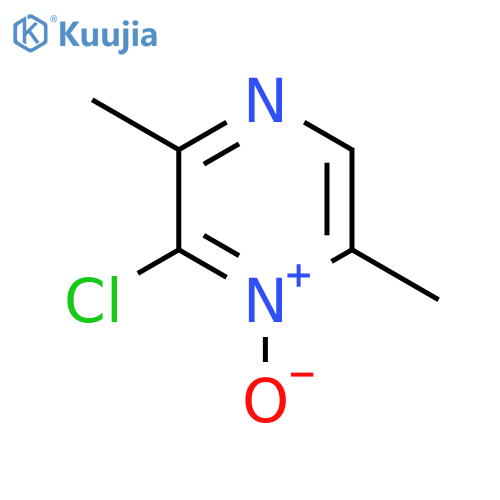 Pyrazine, 3-chloro-2,5-dimethyl-, 4-oxide structure