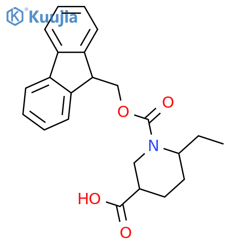1,3-Piperidinedicarboxylic acid, 6-ethyl-, 1-(9H-fluoren-9-ylmethyl) ester structure