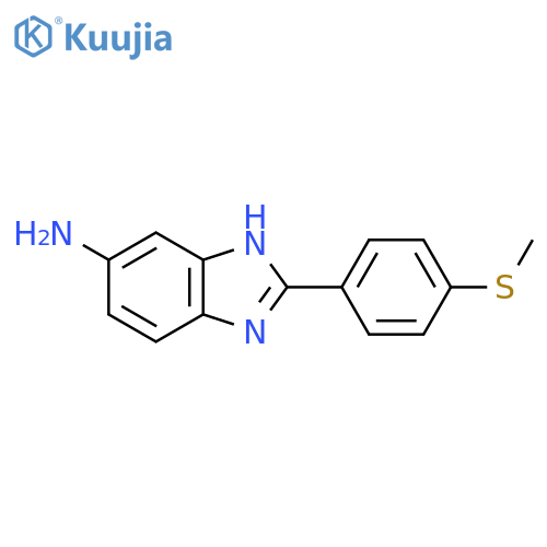 1H-Benzimidazol-5-amine, 2-[4-(methylthio)phenyl]- structure