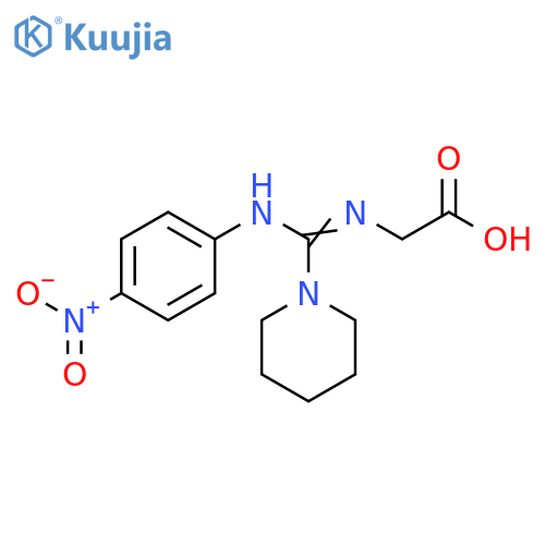 Glycine, N-[[(4-nitrophenyl)amino]-1-piperidinylmethylene]- structure