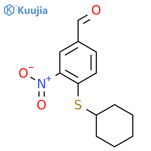 4-(Cyclohexylthio)-3-nitrobenzaldehyde structure