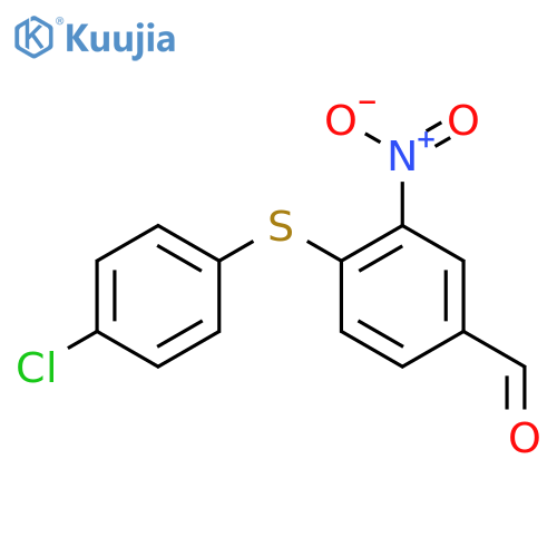 4-(4-Chlorophenyl)sulfanyl-3-nitrobenzenecarbaldehyde structure