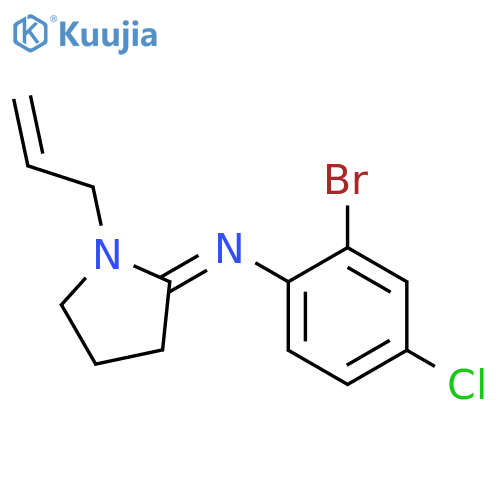Benzenamine,2-bromo-4-chloro-N-[1-(2-propen-1-yl)-2-pyrrolidinylidene]- structure