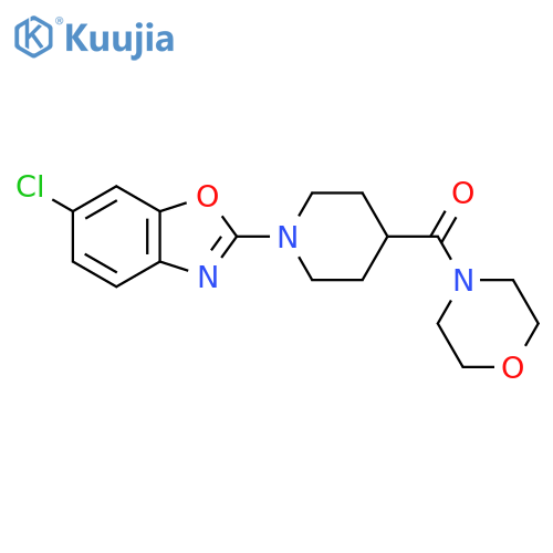 6-Chloro-2-[4-(morpholine-4-carbonyl)piperidin-1-yl]-1,3-benzoxazole structure
