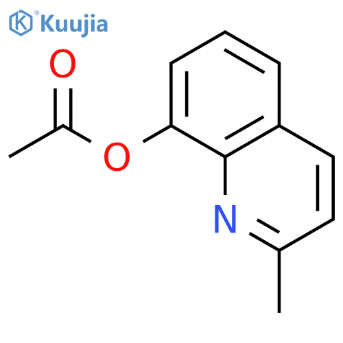 8-Quinolinol,2-methyl-, 8-acetate structure