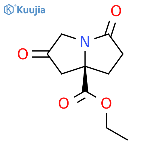 (R)-Ethyl 2,5-dioxohexahydro-1H-pyrrolizine-7a-carboxylate structure