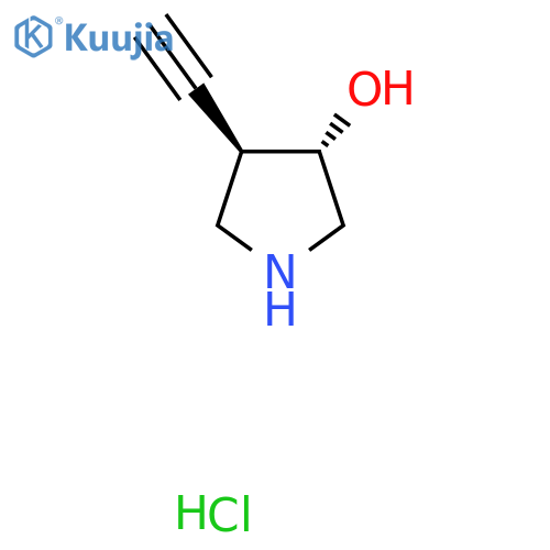 (3S,4R)-4-Ethynylpyrrolidin-3-ol hydrochloride structure