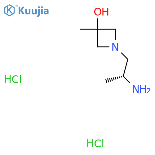 1-(2R)-2-aminopropyl-3-methylazetidin-3-ol dihydrochloride structure