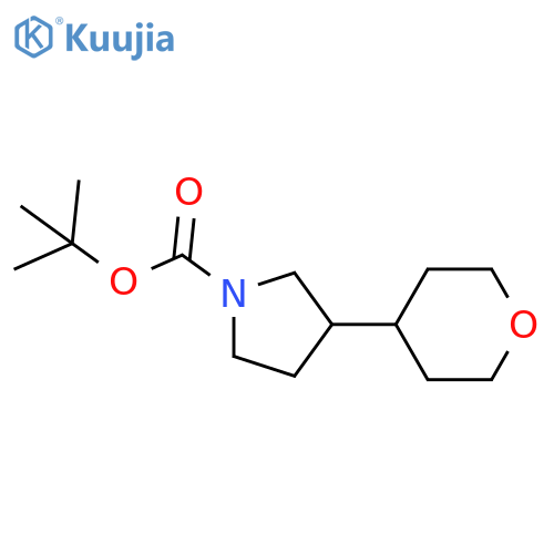 tert-Butyl 3-(tetrahydro-2H-pyran-4-yl)pyrrolidine-1-carboxylate structure