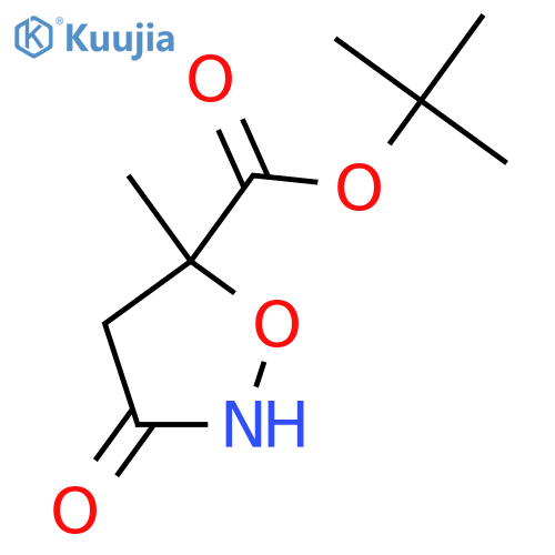 Tert-butyl 3-hydroxy-5-methyl-4,5-dihydro-1,2-oxazole-5-carboxylate structure