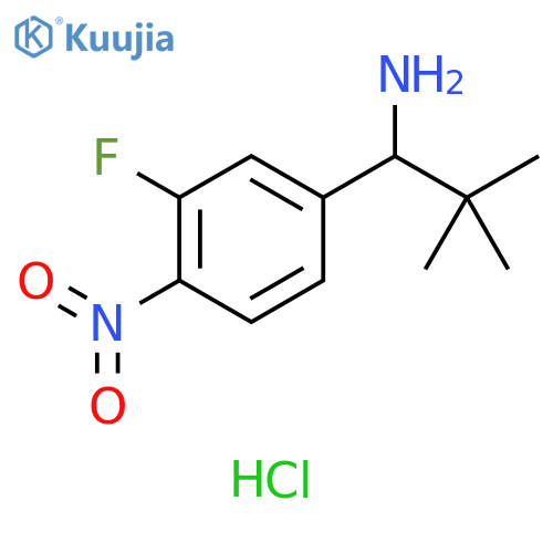 1-(3-FLUORO-4-NITROPHENYL)-2,2-DIMETHYLPROPAN-1-AMINE HYDROCHLORIDE structure