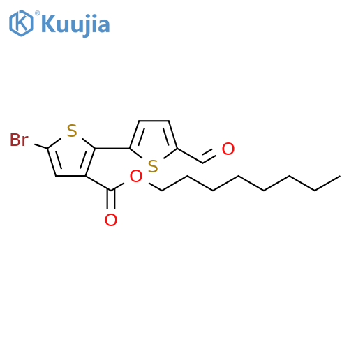 Octyl 5-bromo-5'-formyl-[2,2'-bithiophene]-3-carboxylate structure