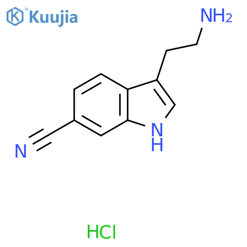 3-(2-Aminoethyl)-1H-indole-6-carbonitrile hydrochloride structure