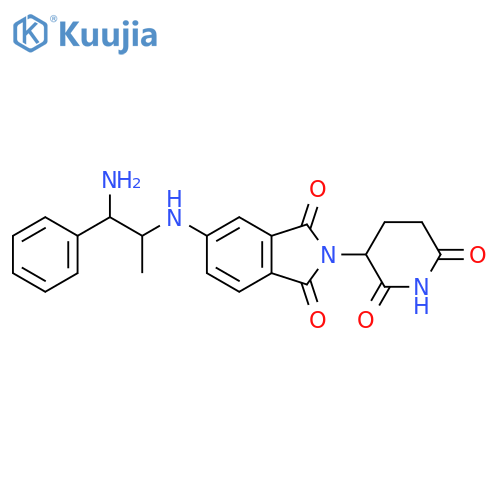 5-(1-amino-1-phenylpropan-2-yl)amino-2-(2,6-dioxopiperidin-3-yl)-2,3-dihydro-1H-isoindole-1,3-dione structure