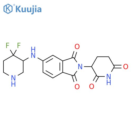 5-(4,4-difluoropiperidin-3-yl)amino-2-(2,6-dioxopiperidin-3-yl)-2,3-dihydro-1H-isoindole-1,3-dione structure