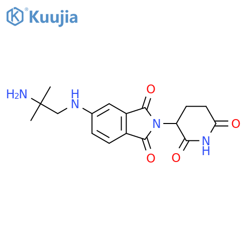 5-(2-amino-2-methylpropyl)amino-2-(2,6-dioxopiperidin-3-yl)-2,3-dihydro-1H-isoindole-1,3-dione structure