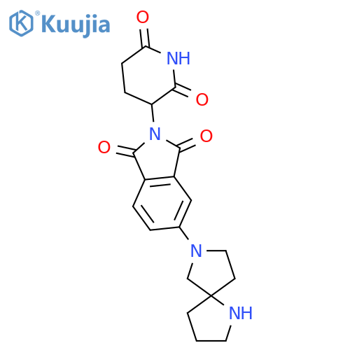 5-{1,7-diazaspiro4.4nonan-7-yl}-2-(2,6-dioxopiperidin-3-yl)-2,3-dihydro-1H-isoindole-1,3-dione structure