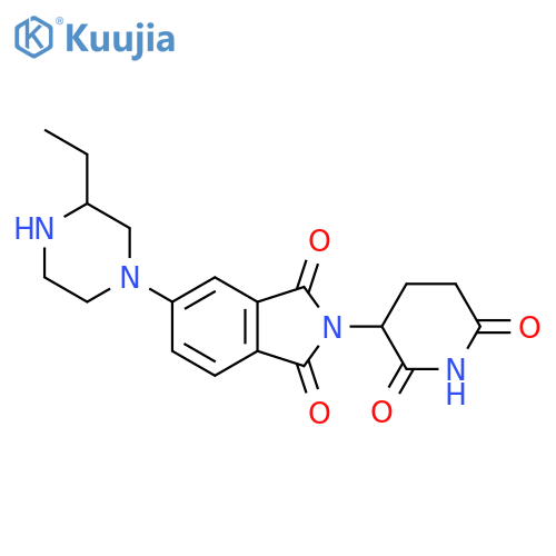 2-(2,6-dioxopiperidin-3-yl)-5-(3-ethylpiperazin-1-yl)-2,3-dihydro-1H-isoindole-1,3-dione structure