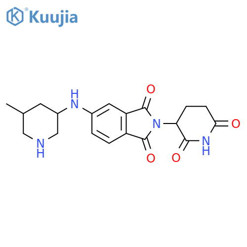 2-(2,6-dioxopiperidin-3-yl)-5-(5-methylpiperidin-3-yl)amino-2,3-dihydro-1H-isoindole-1,3-dione structure