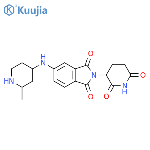 2-(2,6-dioxopiperidin-3-yl)-5-(2-methylpiperidin-4-yl)amino-2,3-dihydro-1H-isoindole-1,3-dione structure