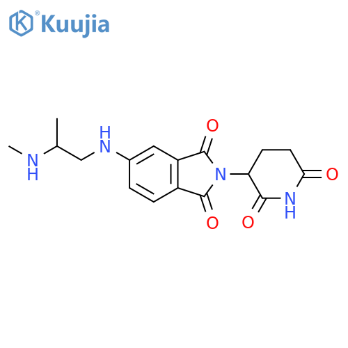 2-(2,6-dioxopiperidin-3-yl)-5-{2-(methylamino)propylamino}-2,3-dihydro-1H-isoindole-1,3-dione structure
