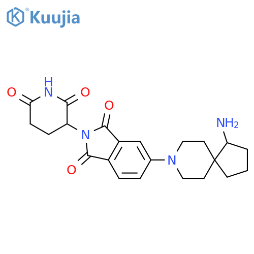 5-{1-amino-8-azaspiro4.5decan-8-yl}-2-(2,6-dioxopiperidin-3-yl)-2,3-dihydro-1H-isoindole-1,3-dione structure