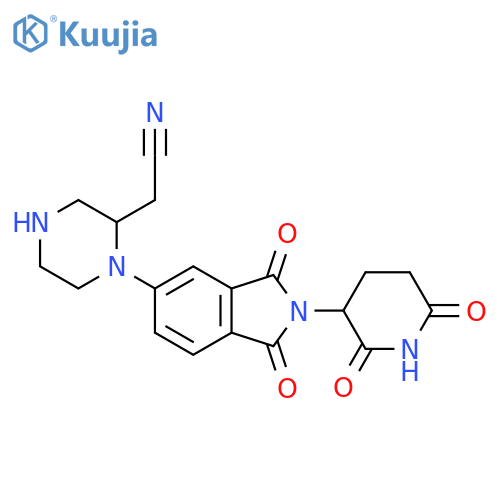 2-{1-2-(2,6-dioxopiperidin-3-yl)-1,3-dioxo-2,3-dihydro-1H-isoindol-5-ylpiperazin-2-yl}acetonitrile structure