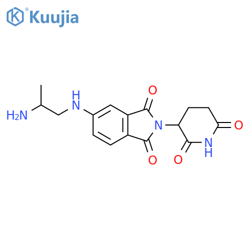 5-(2-aminopropyl)amino-2-(2,6-dioxopiperidin-3-yl)-2,3-dihydro-1H-isoindole-1,3-dione structure
