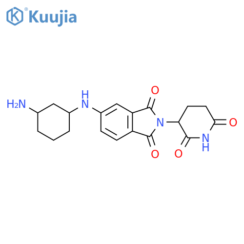 5-[(3-aminocyclohexyl)amino]-2-(2,6-dioxopiperidin-3-yl)-2,3-dihydro-1H-isoindole-1,3-dione structure