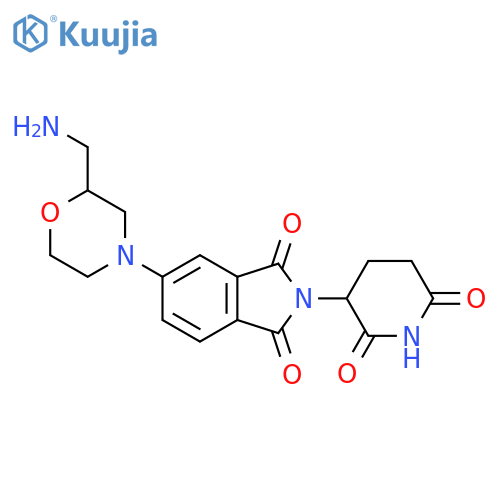 5-2-(aminomethyl)morpholin-4-yl-2-(2,6-dioxopiperidin-3-yl)-2,3-dihydro-1H-isoindole-1,3-dione structure