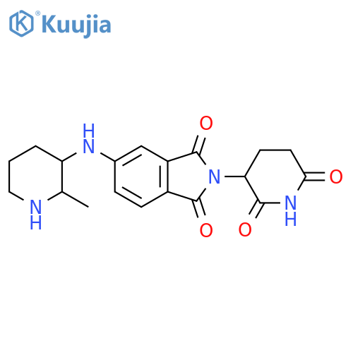 2-(2,6-dioxopiperidin-3-yl)-5-(2-methylpiperidin-3-yl)amino-2,3-dihydro-1H-isoindole-1,3-dione structure