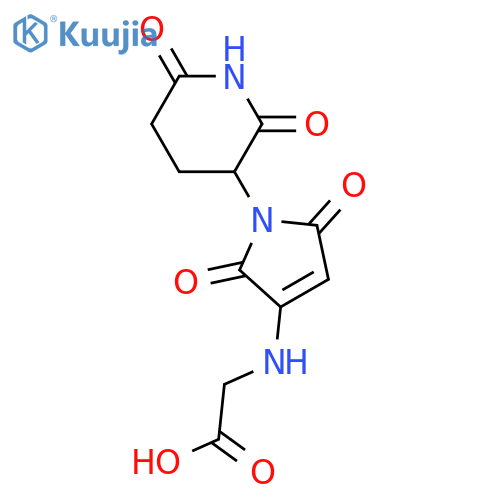 2-{1-(2,6-dioxopiperidin-3-yl)-2,5-dioxo-2,5-dihydro-1H-pyrrol-3-ylamino}acetic acid structure