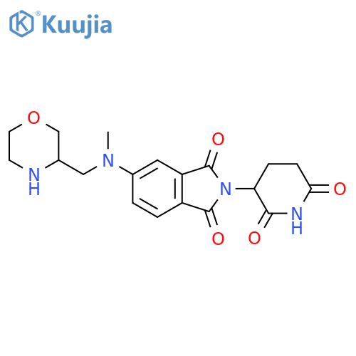 2-(2,6-dioxopiperidin-3-yl)-5-{methyl(morpholin-3-yl)methylamino}-2,3-dihydro-1H-isoindole-1,3-dione structure