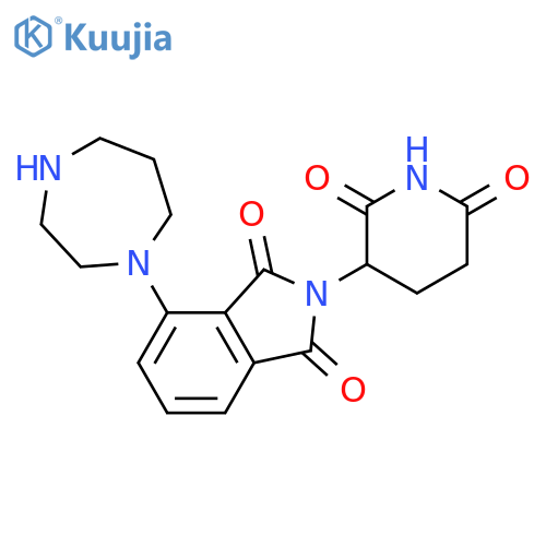4-(1,4-diazepan-1-yl)-2-(2,6-dioxopiperidin-3-yl)-2,3-dihydro-1H-isoindole-1,3-dione structure
