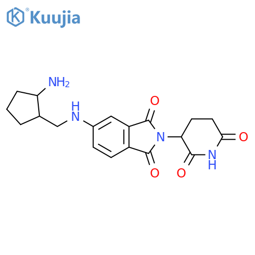 5-{(2-aminocyclopentyl)methylamino}-2-(2,6-dioxopiperidin-3-yl)-2,3-dihydro-1H-isoindole-1,3-dione structure