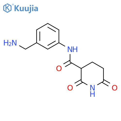 N-3-(aminomethyl)phenyl-2,6-dioxopiperidine-3-carboxamide structure