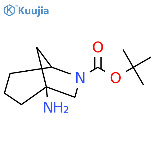 tert-butyl 1-amino-6-azabicyclo3.2.1octane-6-carboxylate structure