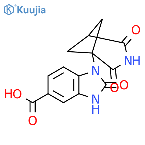 1-{2,4-dioxo-3-azabicyclo3.1.1heptan-1-yl}-2-oxo-2,3-dihydro-1H-1,3-benzodiazole-5-carboxylic acid structure