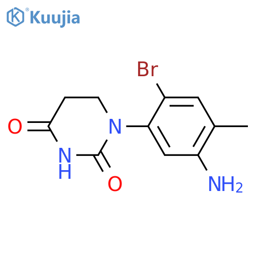 1-(5-Amino-2-bromo-4-methylphenyl)-1,3-diazinane-2,4-dione structure