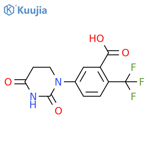 5-(2,4-Dioxo-1,3-diazinan-1-yl)-2-(trifluoromethyl)benzoic acid structure