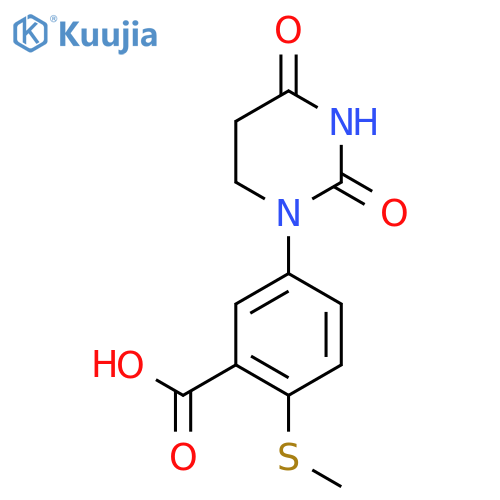5-(2,4-Dioxo-1,3-diazinan-1-yl)-2-(methylsulfanyl)benzoic acid structure