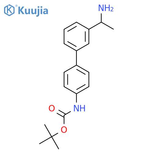 tert-butyl N-[3'-(1-aminoethyl)-[1,1'-biphenyl]-4-yl]carbamate structure