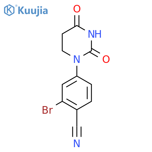 2-Bromo-4-(2,4-dioxo-1,3-diazinan-1-yl)benzonitrile structure
