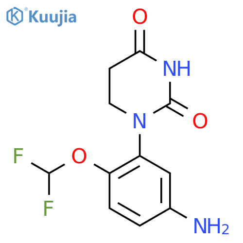 1-5-amino-2-(difluoromethoxy)phenyl-1,3-diazinane-2,4-dione structure