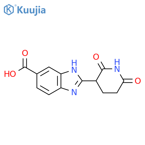 2-(2,6-dioxopiperidin-3-yl)-1H-1,3-benzodiazole-5-carboxylic acid structure