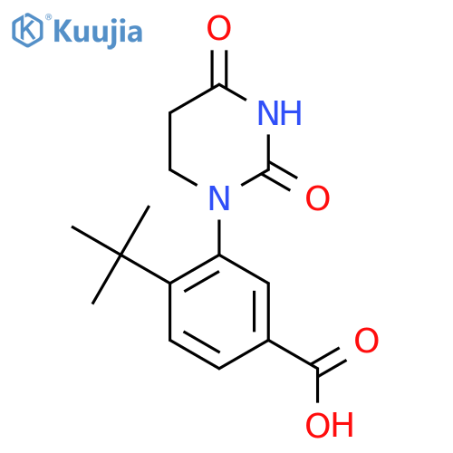 4-Tert-butyl-3-(2,4-dioxo-1,3-diazinan-1-yl)benzoic acid structure