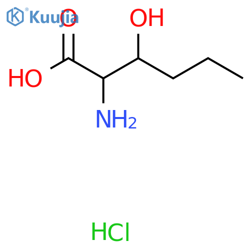 2-Amino-3-hydroxyhexanoic acid hydrochloride structure