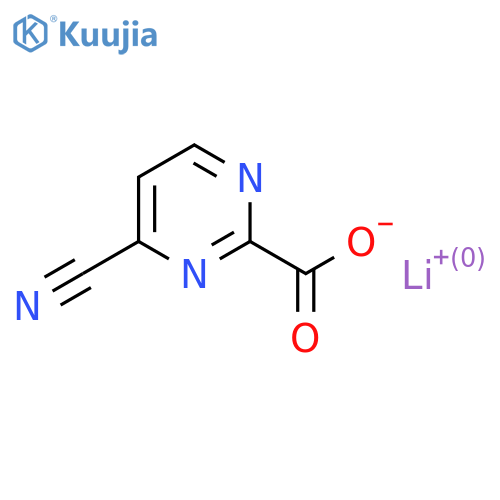 Lithium(1+) 4-cyanopyrimidine-2-carboxylate structure