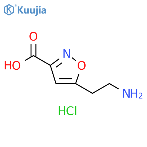 5-(2-aminoethyl)-1,2-oxazole-3-carboxylic acid hydrochloride structure