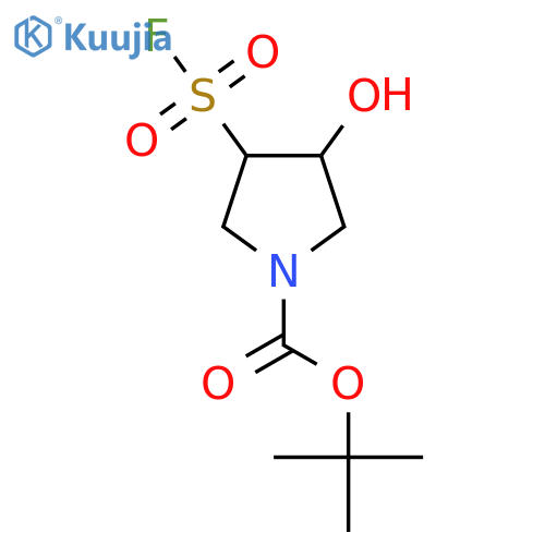 Tert-butyl 3-(fluorosulfonyl)-4-hydroxypyrrolidine-1-carboxylate structure